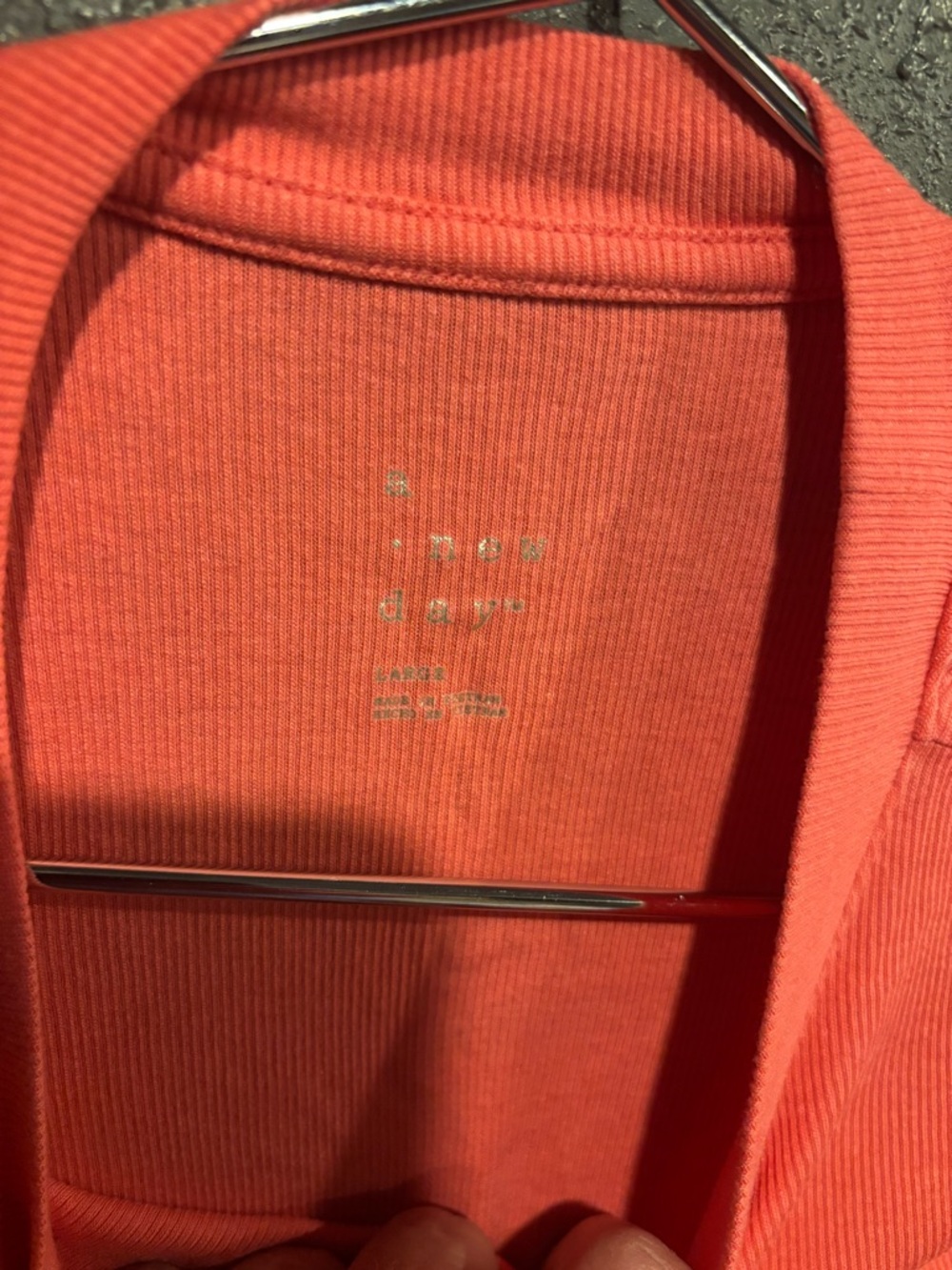 Women’s a new day Short Sleeve Crewneck Top in Coral Pink - Picture 3 of 3
